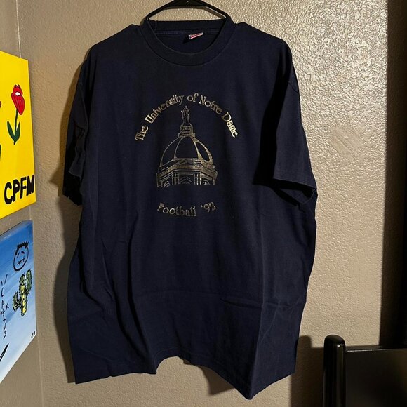 Fit for Me by Fruit of the Loom Men's Navy and Black T-shirt - Picture 1 of 3